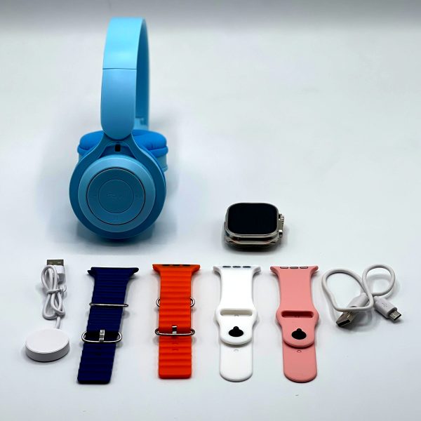 Ultra 2 Smart Watch Bundle – Free P47 Wireless Headphones + 7 Stylish Interchangeable Straps Included