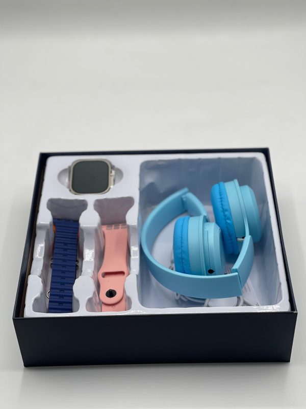Ultra 2 Smart Watch Bundle – Free P47 Wireless Headphones + 7 Stylish Interchangeable Straps Included