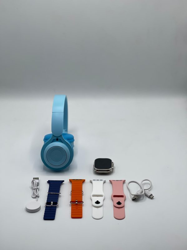 Ultra 2 Smart Watch Bundle – Free P47 Wireless Headphones + 7 Stylish Interchangeable Straps Included