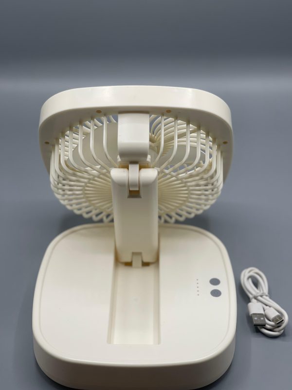 Jiake JK-F670 Folding Lamp Fan – 2000mAh USB Rechargeable | Portable Handheld Mini Fan with Light | Compact, Foldable, Personal Cooling Solution
