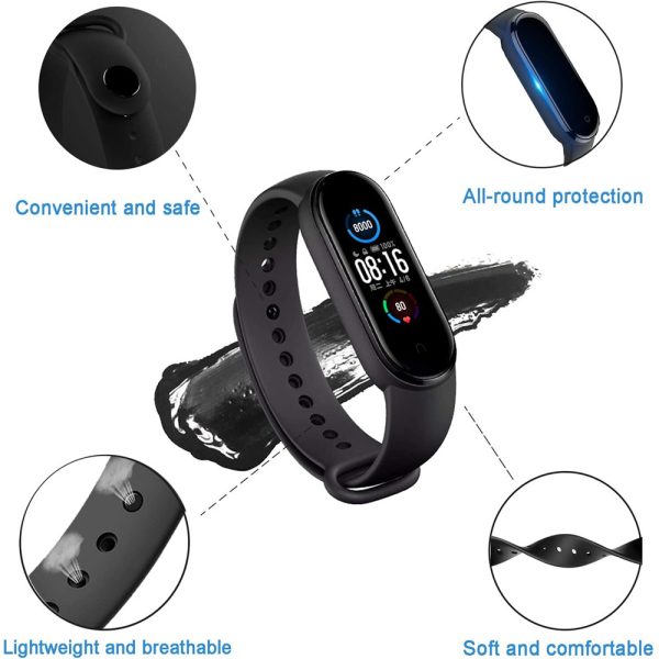 M5 Smart Fitness Band – Blood Pressure & Heart Rate Monitor, FitPro App Support, Sports Tracker for Android & iOS