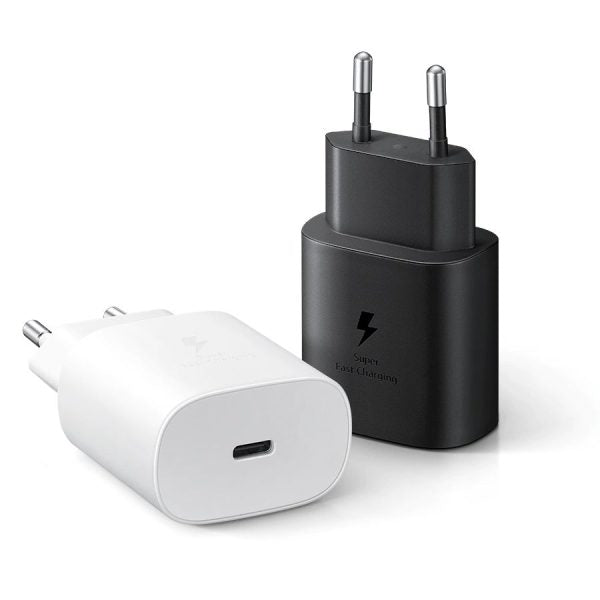Samsung 25W Super Fast Charger – USB Type-C Fast Charging Adapter with Box | Original Samsung PD 25W Wall Charger