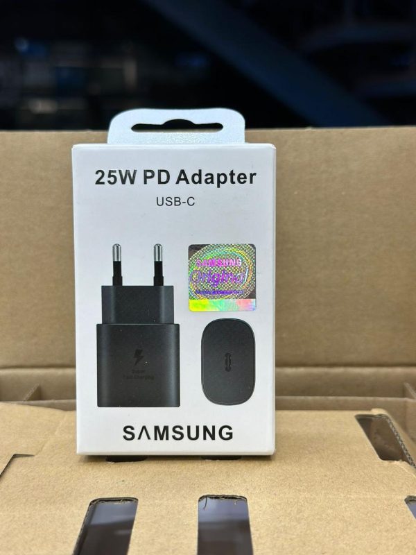 Samsung 25W Super Fast Charger – USB Type-C Fast Charging Adapter with Box | Original Samsung PD 25W Wall Charger